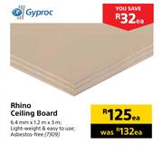 Gyproc Rhino Ceiling Board-6.4mm x 1.2m x 3m Each