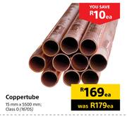 Coppertube Class 0-15mm x 5500mm Each