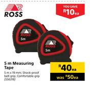 Ross 5m Measuring Tape-5m x 19mm Each