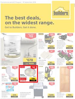 Builders Eastern Cape : The Best Deals On The Widest Range (21 Aug - 16 Sept 2018), page 1