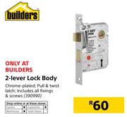 Builders 2-Lever Lock Body