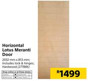 Horizontal Lotus Meranti Door 2032mm x 813mm