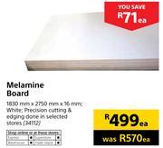 PG Bison Melamine Board 1830mm x 2750mm x 16mm-Each