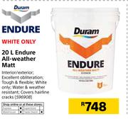Duram Endure All Weather Matt-20Ltr