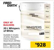 Fired Earth Whispers Of White-20Ltr