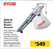 Ryobi 3000W Electric Blower Vacuum