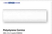 Edge Polystyrene Cornice Z60, 2m, 5 Pack-Per Pack