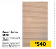 Brown Zebra Blind ZZ10-150cm x 160cm 
