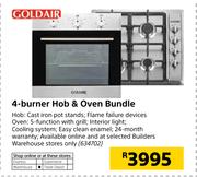 Goldair 4 Burner Hob & Oven Bundle