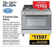 Elba 5 Burner Gas Stove