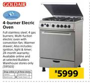 Goldair 4 Burner Electric Oven