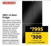 Goldair 500Ltr 4 Door Fridge