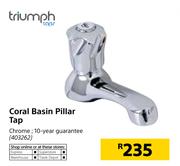 Triumph Coral Basin Pillar Tap