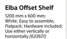 Home & Kitchen Elba Offset Shelf-1200mm x 600mm