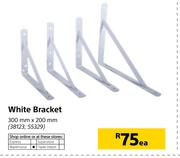 White Bracket-300mm x 200mm Each