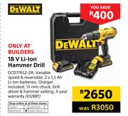Dewalt 18V Li-Ion Hammer Drill DCD77652-ZA