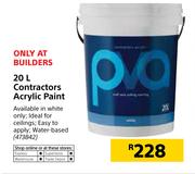 Contractors Acrylic Paint-20Ltr