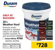 Duram Weather Roof Green/White-20Ltr