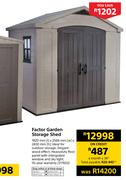 Keter Factor Garden Storage Shed 1820mm I x 2566mm Ww x 2430mm H