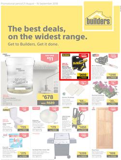 Builders Western Cape : The Best Deals On The Widest Range (21 Aug - 16 Sept 2018), page 1