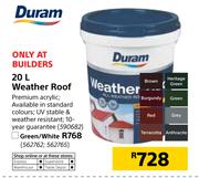 Duram 20Ltr Weather Roof
