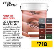 Fired Earth 20Ltr Green/White Extreme Roof Acrylic