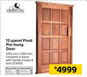 Swartland 12 Panel Pivot Pre Hung Door 2032mm x 1200mm
