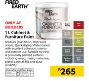 Fired Earth 1Ltr Cabinate & Furniture Paint