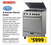 Goldair 4 Burner Electric Oven