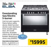 Elba Freestanding Gas/ Electric 5 Burner