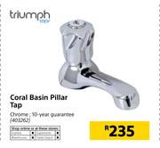 Triumph Coral Basin Pillar Tap