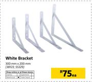 White Bracket 300mm x 200mm-Each