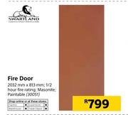 SwarlLand Fire Door 2032mm x 813mm