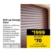 Roll-Up Garage Door 2500mm x 2100mm