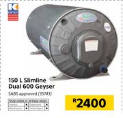 Kwikot 50Ltr Slimline Dual 600 Geyser