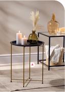 Black & Gold Metal Side Tables