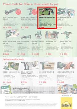 Builders : Bosch Power Tools Promotion (28 August - 3 October 2021), page 3