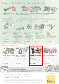 Builders : Bosch Power Tools Promotion (28 August - 3 October 2021), page 3