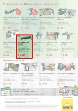 Builders : Bosch Power Tools Promotion (28 August - 3 October 2021), page 3