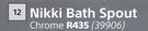 Nikki Bath Spout (Chrome)