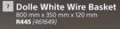 Dolle White Wire Basket 800mm x 350mm x 120mm