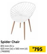 Spider Chair-810mm (h) x 620mm (w) x 560mm (d)