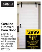 Dortello Caroline Grooved Barn Door 2.1m (h) x 920mm (w)