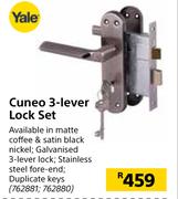 Yale Cuneo 3 Lever Lock Set