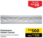 Polystyrene Flower Cornice 87 mm x 65 mm