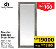 Designhouse Bevelled Baroque Dress Mirror 1.684 m (h) x 617 mm (w)