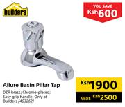 Builders Allure Basin Pillar Tap