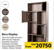 Buru Display-1.8m (h) x 900mm (w) x 360mm (d)
