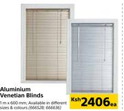 Aluminium Venetian Blinds 1m x 600mm-Each