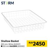 Storm Shallow Basket (White) 550mm